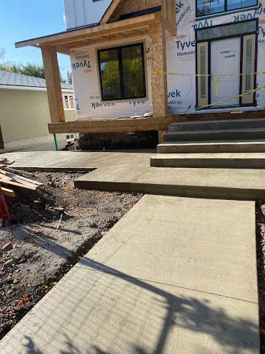 New build steps and walkway