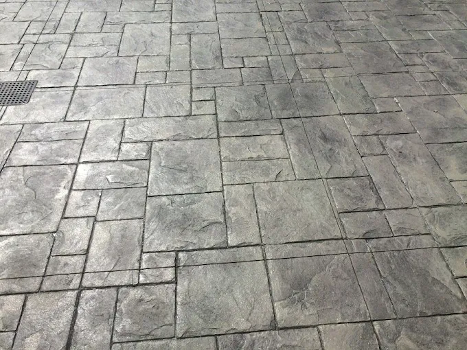 Stamped concrete close-up